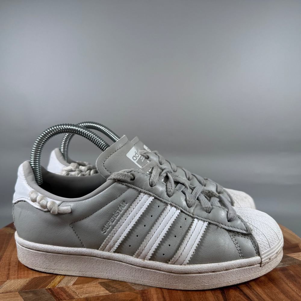 Adidas Superstar Grey White Knotted Rope Detail Sneakers GZ3447 Womens‎ Size 6